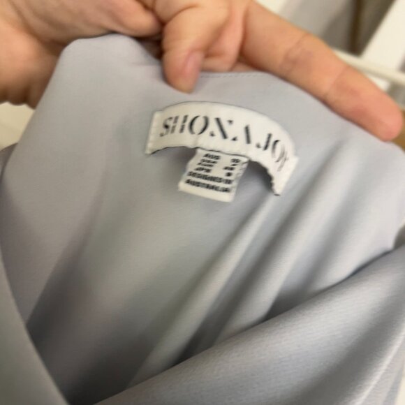 Shona Joy Bias Cowl Slip Maxi Dress Cloud Blue Size 6 - Picture 7 of 8